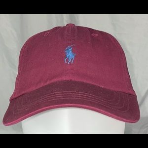 🐎New Polo Ralph Lauren Maroon Adjustable Hat Cap